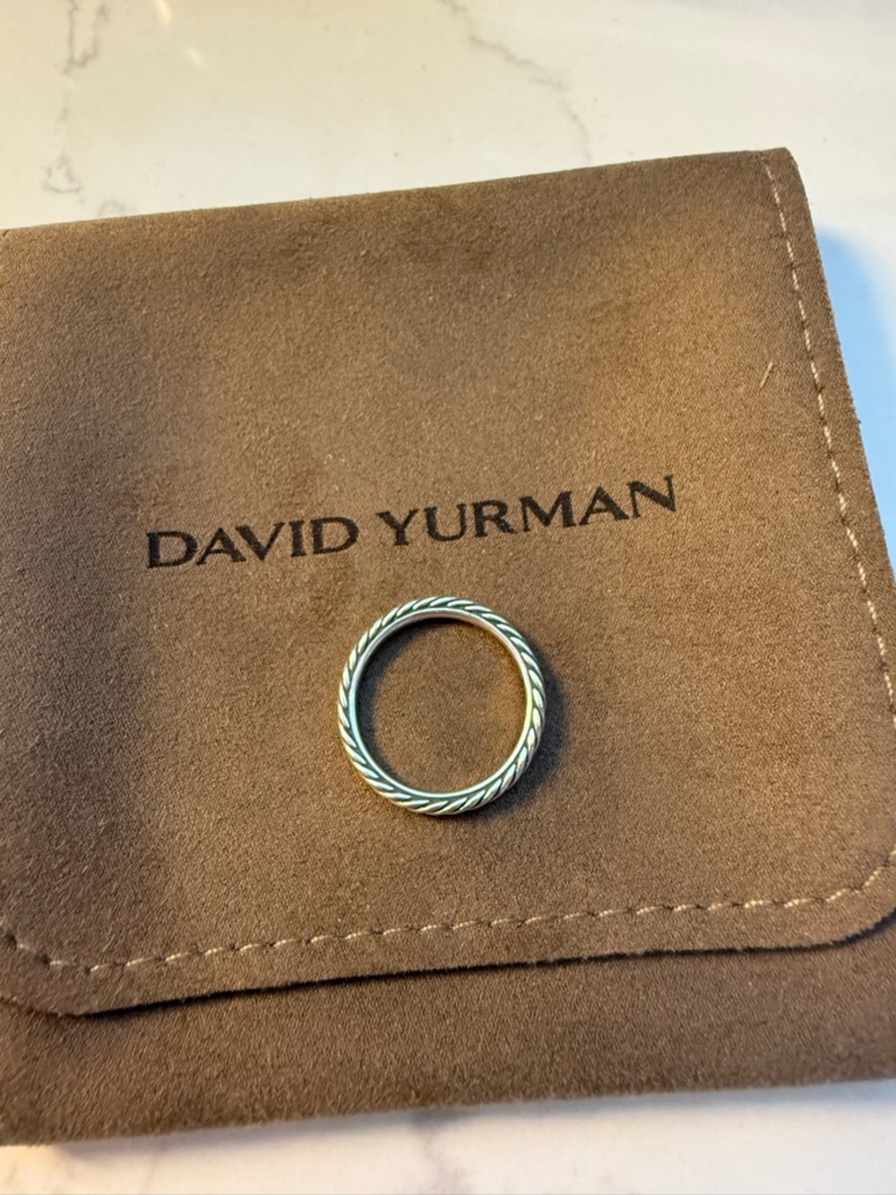 David Yurman cable collections stack ring in sterling silver - size 7 - Picture 2 of 2